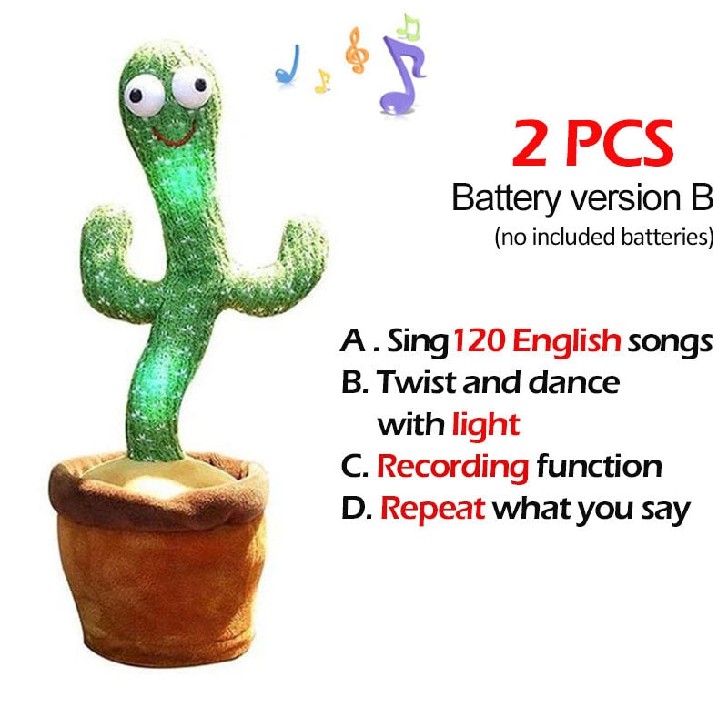 Lovely Talking Toy Dancing Cactus Doll Speak Talk Sound Record Repeat Toy Kawaii Cactus Toys Children Kids Education Toy Gift