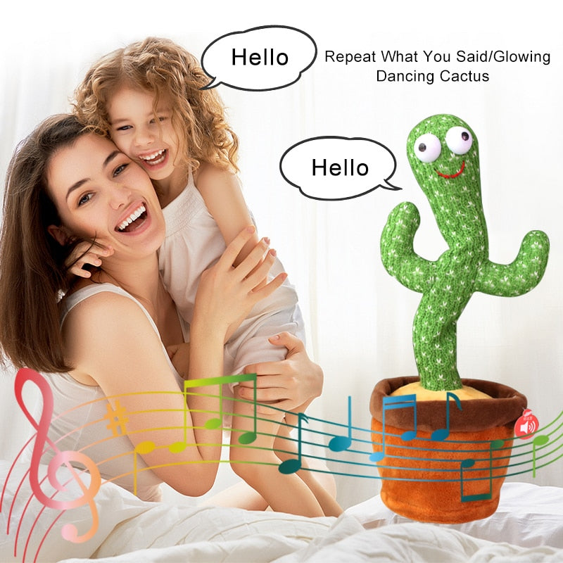 Lovely Talking Toy Dancing Cactus Doll Speak Talk Sound Record Repeat Toy Kawaii Cactus Toys Children Kids Education Toy Gift