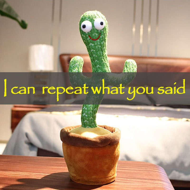 Lovely Talking Toy Dancing Cactus Doll Speak Talk Sound Record Repeat Toy Kawaii Cactus Toys Children Kids Education Toy Gift